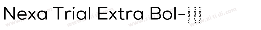 Nexa Trial Extra Bol字体转换